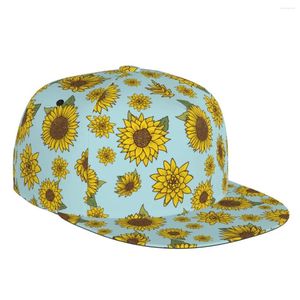 Boll Caps Beauty Sunflowers 3D Print Baseball Cap Casual Sun Hat Elegant Ethnic Style Fashion Stage Hip Hop Women Män