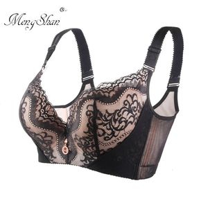 Bras Handheld palm print cup big size bra PP point design Two steel rings are held together underwear women Enlarge plus 231031