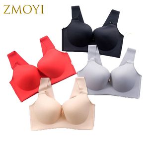 Bras Plus Size Ice Silk Seamless For Fashion Sexy Push Up Lingerie Large Big 105 D E Cup Bra Wireless Bralette Female Underwear 231031