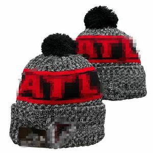 Berretti Atlanta Beanie SOX LA NY Toppa laterale della squadra di baseball nordamericana Sport invernale in lana Cappello lavorato a maglia Berretti con teschio A6