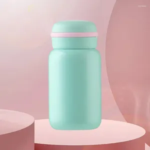 Wasserflaschen Ultimative minimalistische Flasche: Im Auto montierter, tragbarer, isolierter Becher aus Edelstahl mit Teeblumen-Macaron für unterwegs