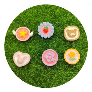 Decorative Flowers Kawaii Flatback Resin Cartoon Animal Cookies Simulation Mini Food Crafts DIY Hair Accessories Phone Decor