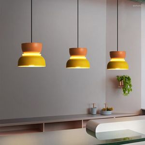 Lampy wiszące kreatywne cukierki kolor sypialnia len Lampa LED Nordic Multicolor Restaurant Bar Cafe Decro Hanging Lighttures