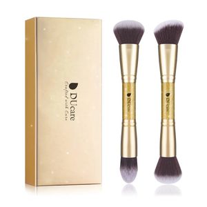 Makeup Brushes Ducare 2st Makeup Brushes Duo End Face Brush for Foundation Powder Buffer and Contour Eyeshadow Synthetic Cosmetic Makeup Tools 231031