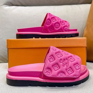 Slippers Ladies Magic Sticker Flat 2023 Summer Designer Luxury Sandals for Women Elegant Home Zapatos de Mujer 231101