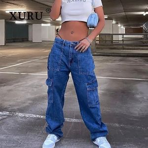 Jeans da uomo XURU - Jeans da ragazza piccanti casual europei e americani a tubo dritto per donne Pantaloni da lavoro personalizzati sexy K7-8150 231101