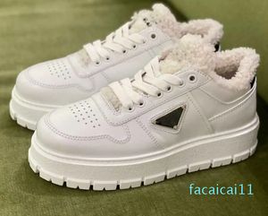 Soft Shearling Sneakers Shoes Women Enameled Metal White Black Leather Lady Comfort Casual Walking