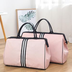 Outdoor Taschen Damen Overnight Weekend Fitness Bag Damen Stripe Yaga Big Travel Light Herren Faltbar Koreanisch 2023