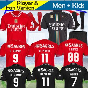 2023 2024 Benfica maglie da calcio RAFA Neres G.RAMOS 23/24 casa lontano tifosi versione giocatore uomo magliette da calcio bambini kit OTAMENDI Grimaldo Joao Mario