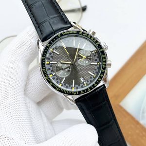 Omeg rostfritt stål handledsur för män 2023 Nya herrklockor Alla Dial Work Quartz Watchs Top Luxury Brand Clock Men Fashion Watch Band GG01