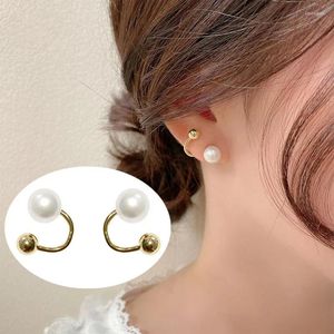 Studörhängen 925 Silver Needle Pearl Bead for Women Girls Piercing Party Wedding Jewelry Gift EH2191