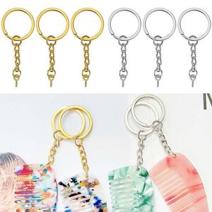 Keychains Metal Keychain Ring Parts for Arts and Craft 25mm 60 Nyckelringar med kedja 60st Open Jump Skruvögon Pins 124Akeychains Forb22