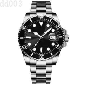 Luksusowe zegarki GMT Designer Mass Fashion Na rękę z wykwintnym 904L Pasek ze stali nierdzewnej Montre Luxe Black Black z numerem obserwowanie mężczyzn dojrzałe sb012 B23