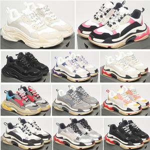 Triple S 2023 Herr Fashion Shoes Triple S 3.0 Men Women High Quality 3s Sneakers Black All White Red Pink Yellow Grey Trainers Casual Dad Shoe Sneaker 5.5-11