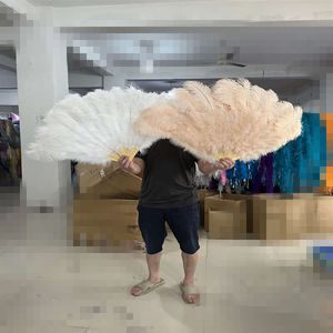 13 Bone Ostrich Feathers Multicolor Carnival Party Wedding Celebration Belly Dance Show DIY Decoration Plumes Fan