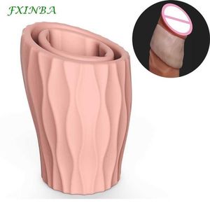 Sex Toy Massager Fxinba Nuovo anello di resistenza del prepuzio Ritardo maschile Eiaculazione Penis s for Men Corrector Cock