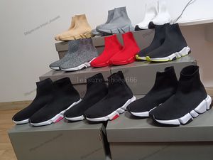 Boots Speed Trainer balencaigas shoes For Sale Lace Up Fashion Flat Socks Boots Speed 2.0 Men Women Runner Sneakers Balenciagas shoes