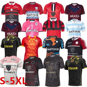 Yew4 Rugby Jerseys Top Biarritz Racing 92 Rugby Jersey Maillot Stade Francais Paris Union Toulouser Bordeaux Begles Home Away Pernistan Ernest Walon Warm Up Shirt S Shirt S.