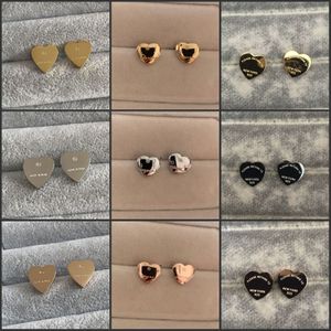 Nicht verblasst Top-Qualität Edelstahl Frauen Designer Ohrstecker Luxuriöser Buchstabe vergoldet Paar Ohrringe für Party Verlobung Hoop Großhandel