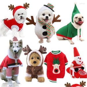 Hundkläder hundkläder tecknad kläder halloween kostymer hundar katt hoodies chihuahua vinterrock husdjur kläder små katter jul dr dhnnf