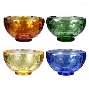 Bowls 4pcs Buddha Water Offering Bowl Artificial Crystal Buddhist Tibetan For Indoor