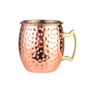 550ml 18 Ounces Hammered Copper Plated Moscow Mule Mug Beer Cup Coffee Cup Mug Copper Plated Canecas Mugs Travel Mug Kitchen Taza Mula De Moscu