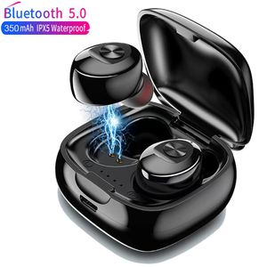 XG-12 TWS Bluetooth-hörlurar BT5.0 Wireless In-Ear Bass Stereo hörlurar Dual Mic Sport Earbuds för Android-telefon med detaljhandelslådan