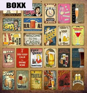 Welcom To The Cabin Decor Drink Beers Wine Cocktail Plaque Vintage Metal Poster Tin Signs Pub Bar Casino Wall Decoration YI1577416358