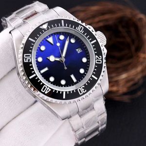 44MM D-Blue Keramiklünette Dweller SEA Uhren Saphirglas Edelstahl mit Glide Lock Verschluss Automatisches mechanisches Tauchen Luminous Master Deep Ceramic Watch