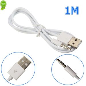 Ny USB 2,0 hane till 3,5 mm laddning Kabel Jack Connector Power Supply Charger Adapter för bil Audio AUX USB HUB Strömkabelkabel