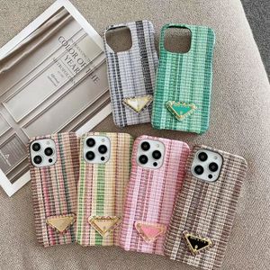 Beautiful Saffiano Phone Cases for iPhone 15 14 13 12 Pro Max Luxury Designer Textile Hi Quality Purse 18 17 16 15pro 14pro 13pro 13 12pro 12 11 X Xs 7 8 Case with Logo Box