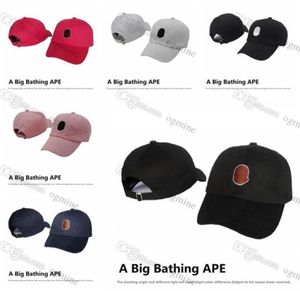 2022 Designer Hats A big BATHING APE Solid cotton casual hat mens woman monkey shape logo caps The size can be adjusted fashion Em3609546