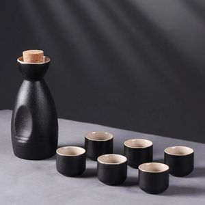 Strumenti da bar Set di tazze per sake in ceramica in stile giapponese Set di bicchieri ornamentali con 6 regali artigianali per armadio, armadio, cassetto per tea party, ufficio 231101