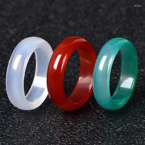 Cluster Rings 4A Natural Red Green White Agate Quartz Crystal Ring Diy Jewelry Making