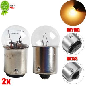 NYA 2PC G18 BIL BULB Dörrbelysningar 5W/10W 12V/24V 10W BA15S BAY15D CLEAR RECAR CXTERNAL LIGHT