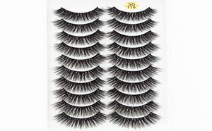 2019 NEW 10 pairs 100 Real Mink Eyelashes 3D Natural False Eyelashes Mink Lashes Soft Eyelash Extension Makeup Kit Cilios 1104066838