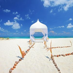 Decorazione per feste Sfondo di nozze Cielo blu Nuvola bianca Spiaggia Sfondo Decor Addio al nubilato Nato Pografia Po Booth Studio Puntelli