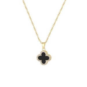 2023 Necklace Designer Four Leaf Clover Pendant S Sterling Sier Colorless High Beauty Clover Small Pendant Fashion Cool Spicy Girl Clavicle Chain