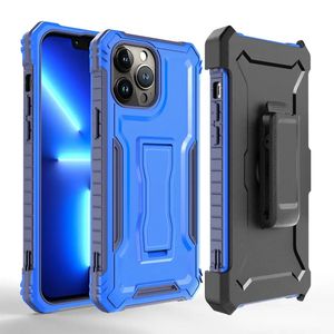 Custodie con clip per cavalletto per Motorola Moto G Play Power Pure 3 strati Robot ibrido Robusto difensore Custodia anti-shock con clip da cintura Combo Holster Shell