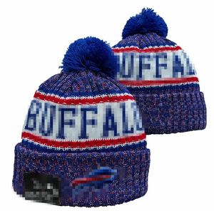 Buffalo Beanie Beanies Sox La Ny North American Baseball Team 사이드 패치 Winter Wool Sport Knit Hat Pom Skull Caps A17