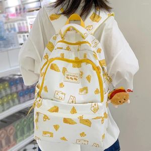 School Bags Fashion Kawaii Waterproof Lady Cartoon Printing Women Cute Bag Female Travel College Backpack Girl Laptop Book Nylon