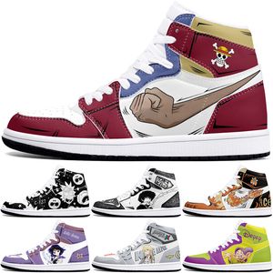 Novos sapatos personalizados diy esportes sapatos de basquete 1s homens mulheres moda anime personalizado figura tênis 0001xvlf