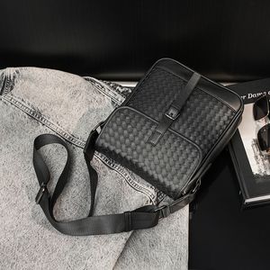 Fabrik Großhandel Herrenhandtasche England Styles gewebte Umhängetasche Preppy Style farblich passende bedruckte Herren Umhängetaschen Street Fashion Plaid Handtaschen 3969