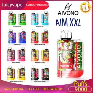 Aivono AIM XXL 9000 Puflar Tek Kullanımlık Vape Kalem Kutusu Puf 9K 10K 12K 15K E Sigara 9000 10000 15000 Fumot Vapes Bar Bang King Toptan Çin Yerel Depo