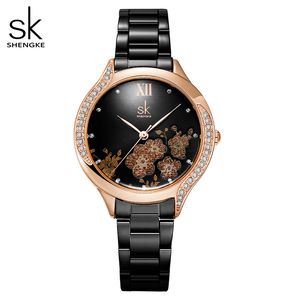 Dreidimensionale Blumenmode, leichte, luxuriöse, mit Diamanten besetzte, wasserdichte Damenuhr, Montre de Luxe-Geschenke, A55