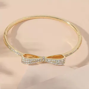 Bracciale di lusso con zircone, fiocco, campana, braccialetto, decorazione di gioielli a mano per la festa del regalo della ragazza delle donne