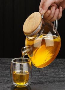 Heatresistant Glass Tea Set High Borosilicate Glashlower Kung Fu Teapotセットギフトギフトセット281S3368348