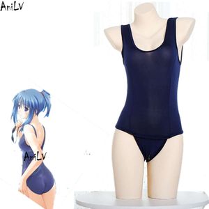 Ani Japon kız okulu öğrencisi bodysuit mayo üniforma kostüm anime yüzme dersi sırtsız mayo havuzu parti cosplay cosplay