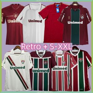 2008 2009 2011 2012 2015 Fluminense Retro-Fußballtrikots 2013 2002 2003 Jorginho Romario Fred DECO Neves T.Silva 100. Jubiläum Vintage klassisches Fußballtrikot