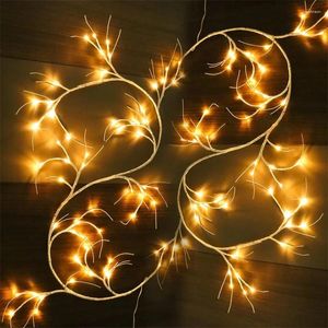 Strängar LED Birch Tree Light Garland 7.3ft 48LED Vines Fairy Party Christmas Branches For Home Wall Bedroom Decor